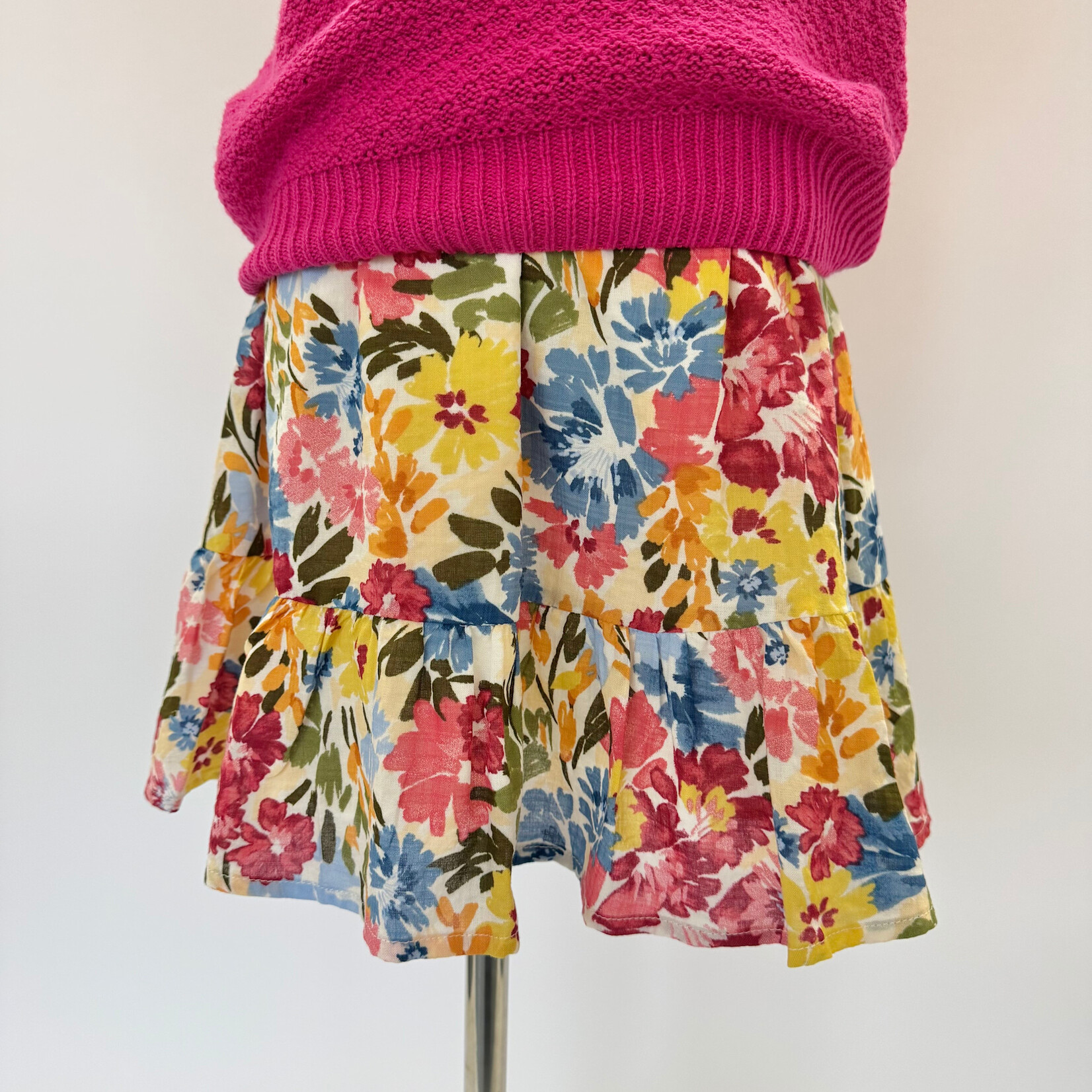 Sadie & Sage Nature's Palette Mini Skirt w/ Ruffle Hem