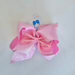 Wee Ones King Sheer Iridescent/Grosgrain Bow - Pearl
