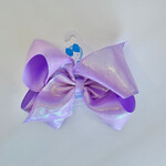 Wee Ones King Sheer Iridescent/Grosgrain Bow - Lt. Orchid
