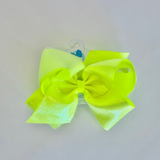 Wee Ones King Sheer Iridescent/Grosgrain Bow - Yellow