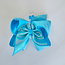 Wee Ones King Sheer Iridescent/Grosgrain Bow - Turquoise