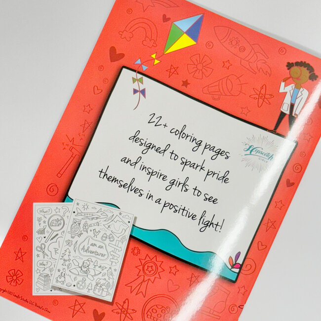 Hopscotch Girls I am an Adventurer Artist and Athlete Coloring Book