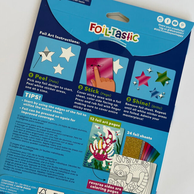 Ooly Foil-Tastic Foil Art Kit: Awesome Animals