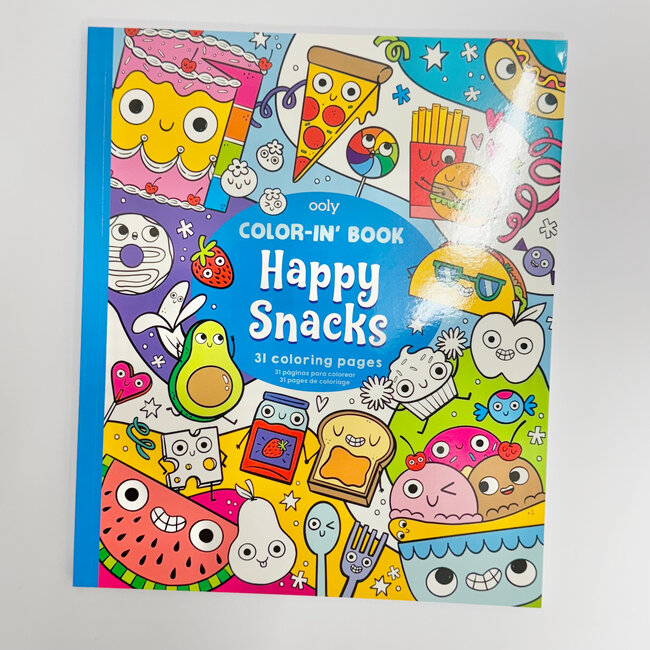 Ooly Color-in' Book: Happy Snacks Coloring Book