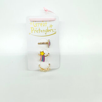 Great Pretenders Boutique Heart Star Ring Set (3 pcs)