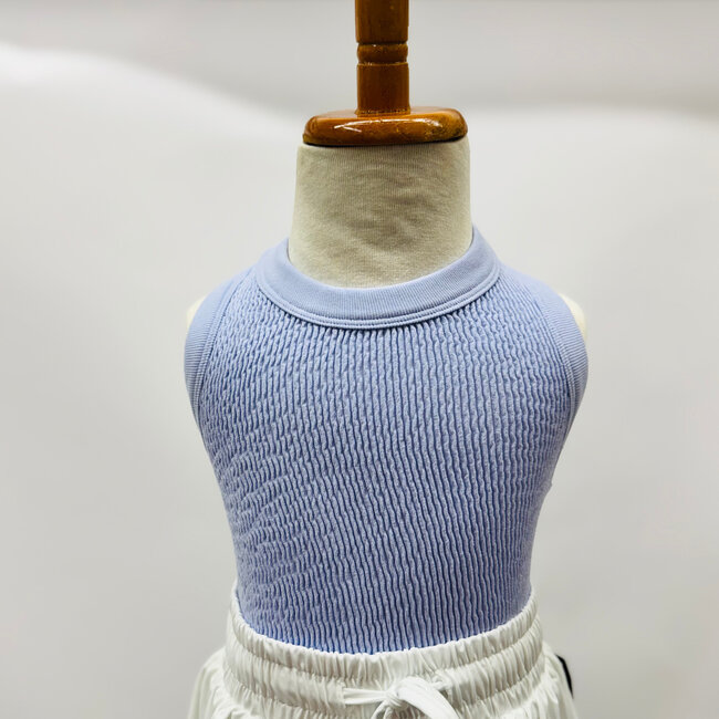 Suzette Collection Smocking Sleeveless Tank - Lavender