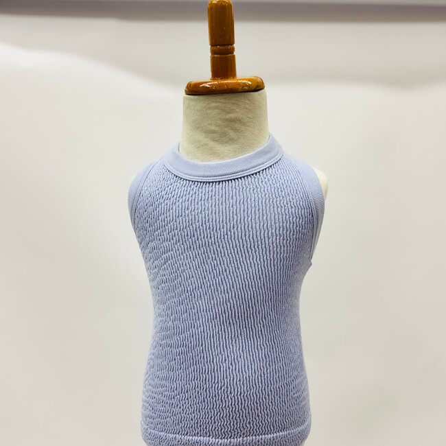 Suzette Collection Smocking Sleeveless Tank - Lavender