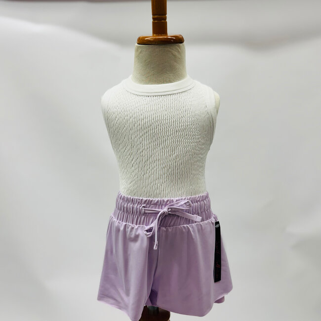 Suzette Collection Smocking Sleeveless Tank - White