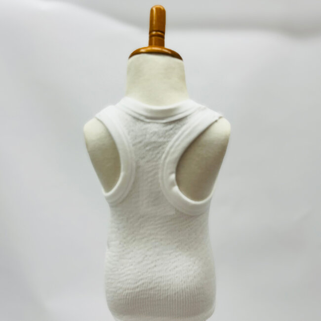 Suzette Collection Smocking Sleeveless Tank - White