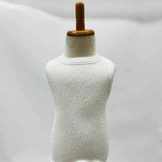 Suzette Collection Smocking Sleeveless Tank - White