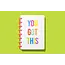 Taylor Elliott Designs Spiral Disc Notebook - "You Got This" - 200 Pages