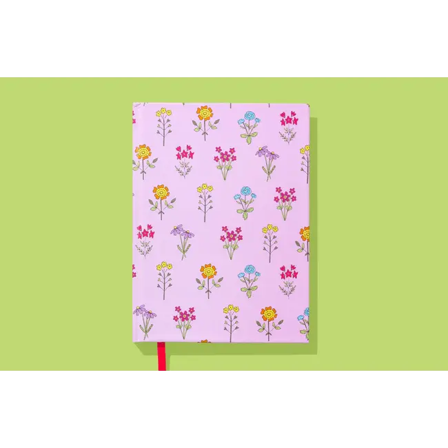 Taylor Elliott Designs Hardcover Notebook - Pink w/ Wildflowers