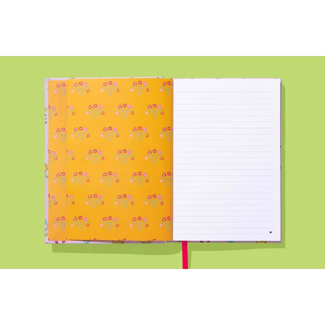 Taylor Elliott Designs Hardcover Notebook - Pink w/ Wildflowers