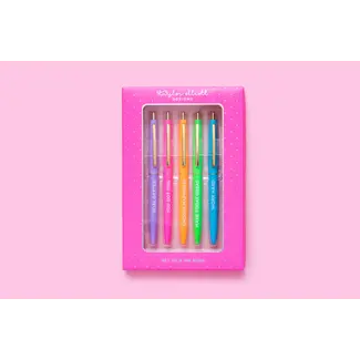 Taylor Elliott Designs Pen Set - Motivational - Asst Colors - 5 Piece Set