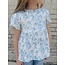 Hayden Girls Cloud Print Gauze Peplum Top