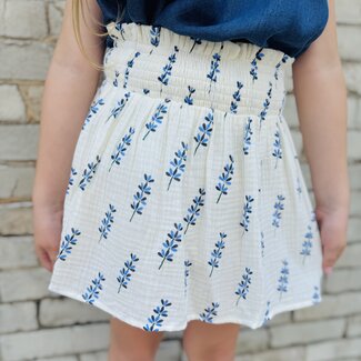 Hayden Girls Smocked Waist Floral Gauze Skirt