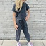 Hayden Girls Washed Jogger Set - Black
