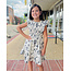 Hayden Girls Antique Floral Smock & Ruffle Dress - Black