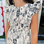 Hayden Girls Antique Floral Smock & Ruffle Dress - Black