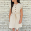 Hayden Girls Button Detail Belted Ruffle Dress