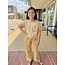 Hayden Girls Washed Cargo Wide Leg Pants - Taupe