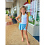 Azarhia Shimmer Butterfly Short in Light Blue