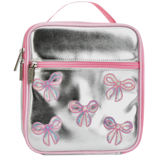 iScream Silver Sequin Bows Lunch Tote