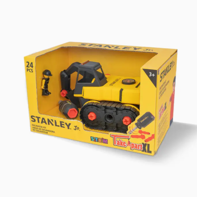 Toysmith Red Toolbox Stanley Jr. Take Apart XL Excavator Kit