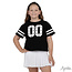 Azarhia Glitter Double 00 Stars Boxy Black Tee