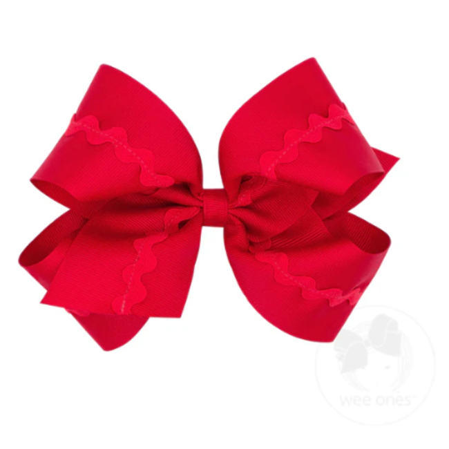 Wee Ones Grosgrain w/ Ric Rac Trim  Red KING