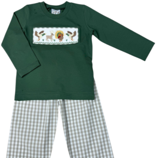 Three Sisters Boys Life Smocked Pant Set