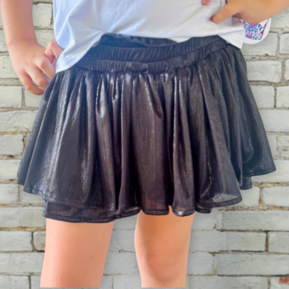 Tweenstyle by Stoopher Black Shine Skort | Size 12