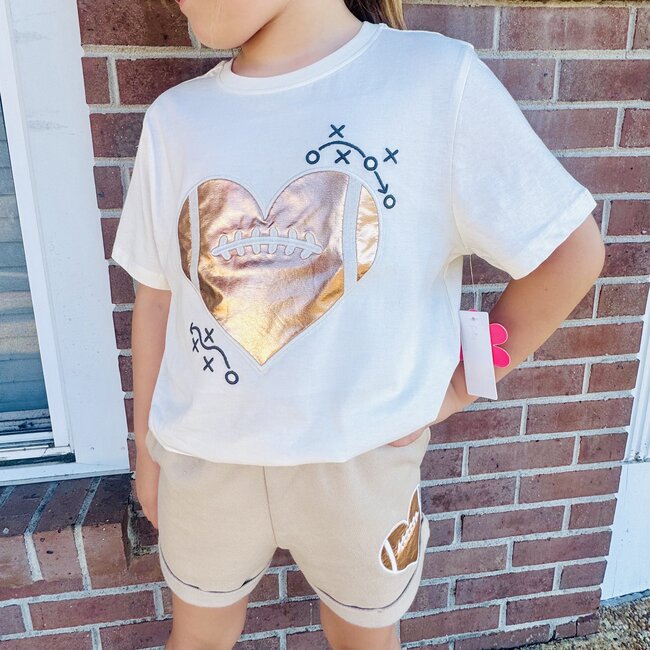 Paper Flower Football Heart Shorts