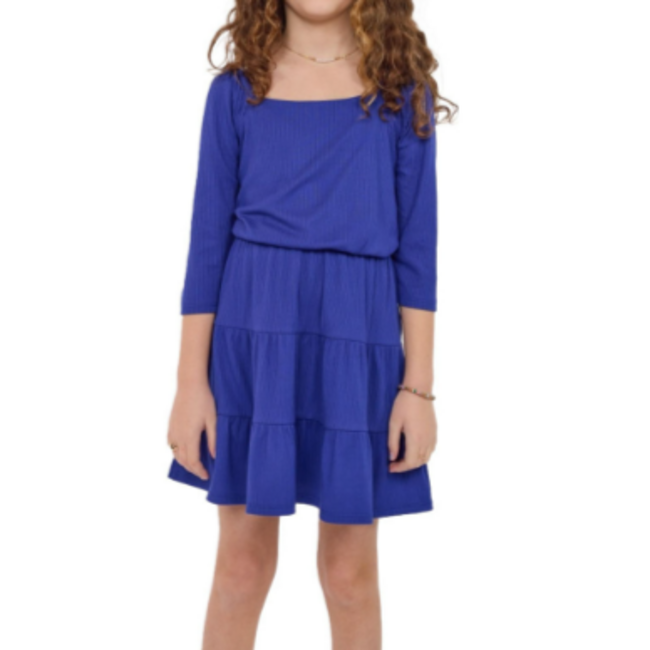 Sadie & Sage Mary 3/4 Tiered Dress - Blue