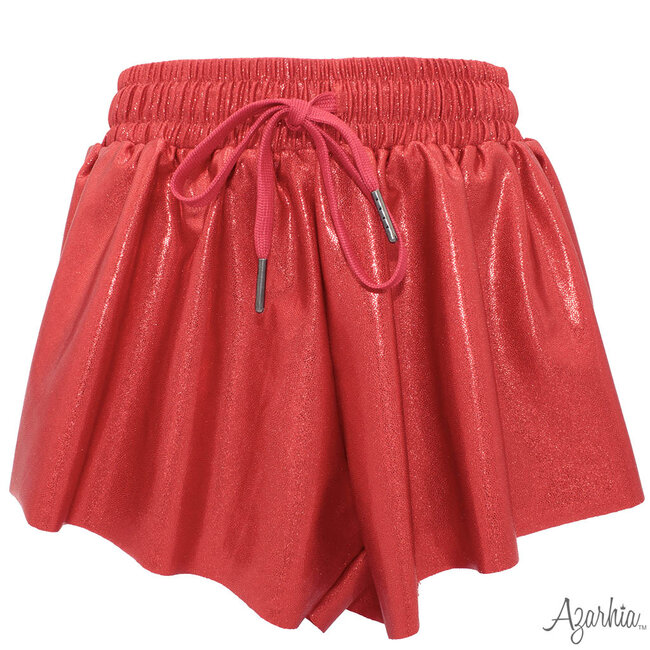 Azarhia Shimmer Butterfly Short in Red