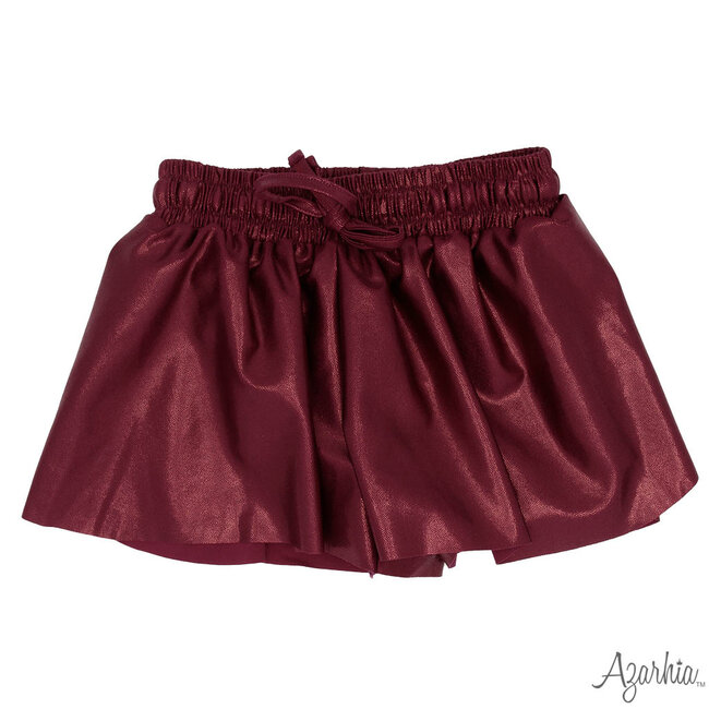 Azarhia Shimmer Butterfly Short in Maroon