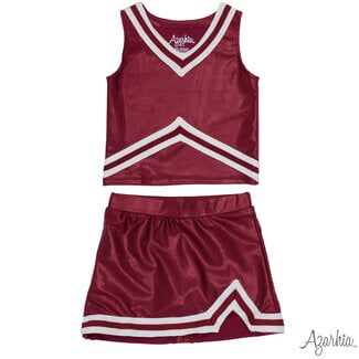 Azarhia Shimmer Cheer Suit in Maroon