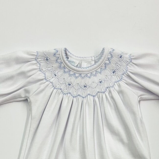 Magnolia Baby Lizzie's Classics Bishop Footie - Light Blue