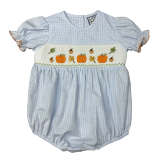 Three Sisters It's Fall Smocked Girls Bubble