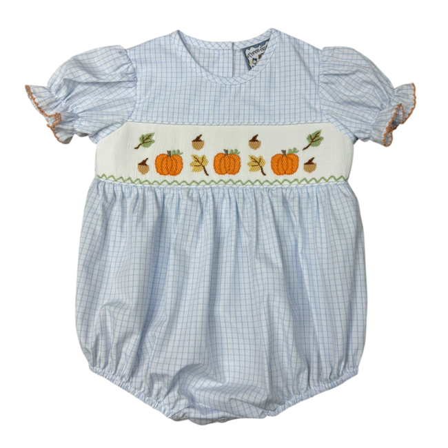 Three Sisters It's Fall Smocked Girls Bubble