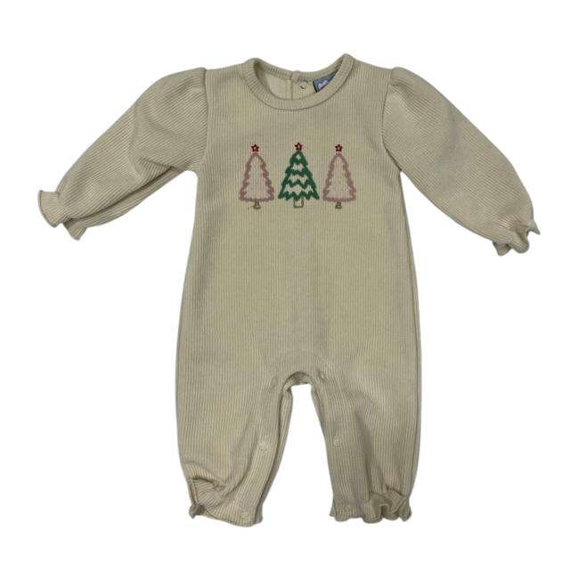 Three Sisters O' Christmas Tree Girls Romper