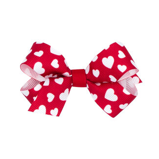 Wee Ones Mini Valentine Heart Print Bow