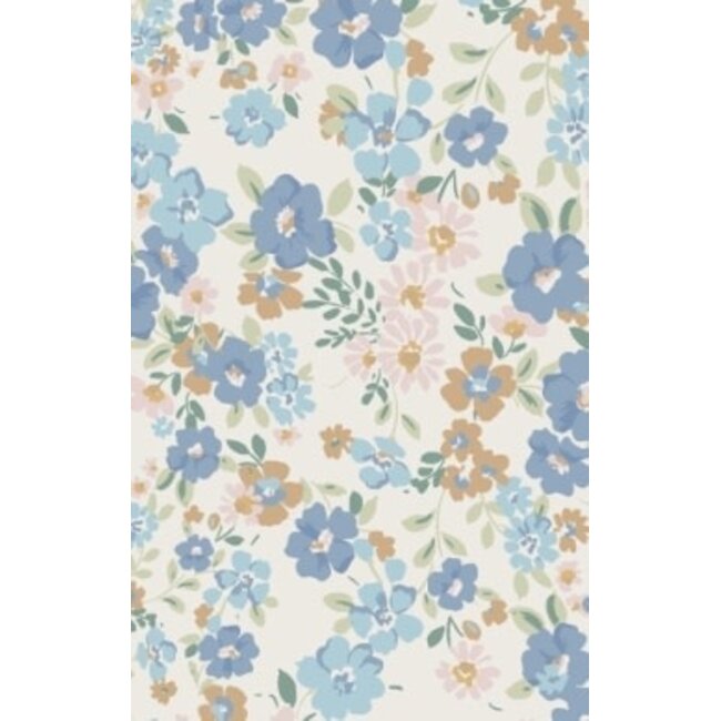 Angel Dear Sweet Rose Calico 2-Way Zipper Ruffle Back Footie