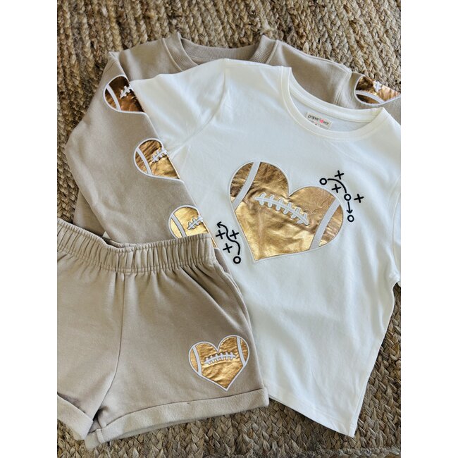 Paper Flower Football Heart Shorts