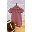 Itsy Bitsy Game Day Polo Romper - Red