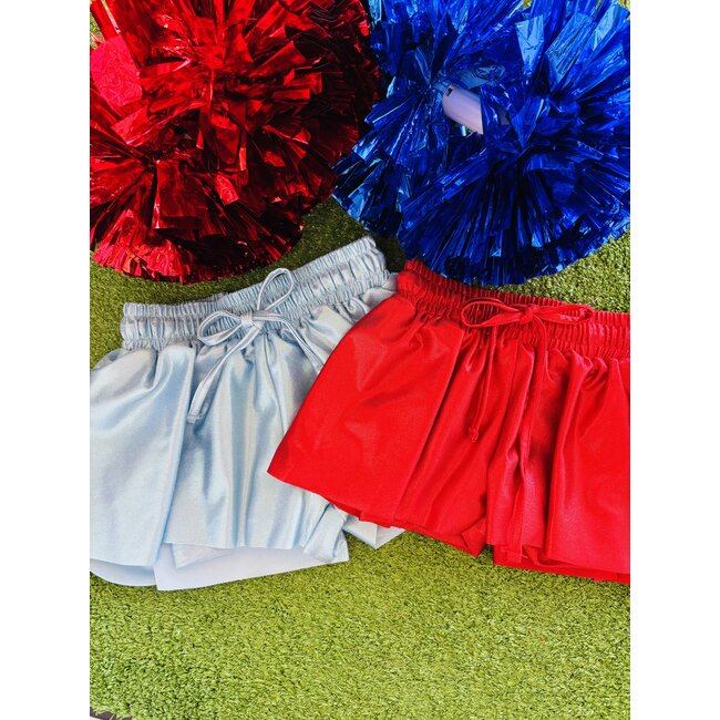 Azarhia Shimmer Butterfly Short in Red