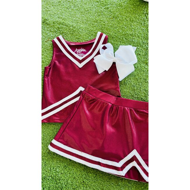Azarhia Shimmer Cheer Suit | Maroon