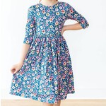 Mila & Rose Rainforest Blooms 3/4 Sleeve Pocket Twirl Dress