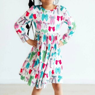 Mila & Rose Twirls & Ties L/S Pocket Twirl Dress