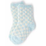 Mila & Rose Light Blue Checker Cozy Socks